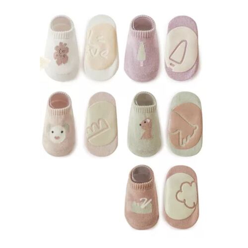 Calcetines Para Bebe Niños De Algodón Ropa De Debe 5pares Talla 0-12m