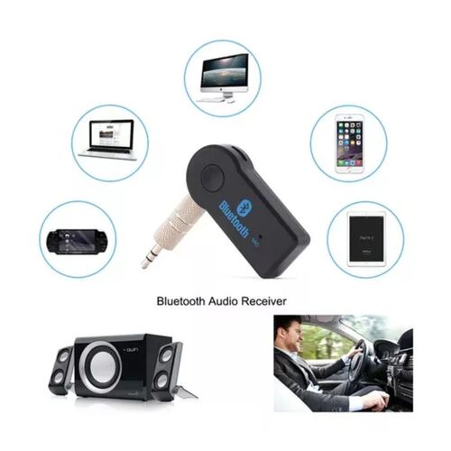 Adaptador Auxiliar Bluetooth 3 5 Jack Manos Libres Carrosb negro