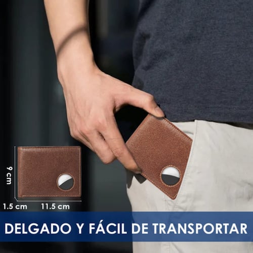 Cartera Cuero Tarjetero Hombre Con Rfid Bloqueo marron