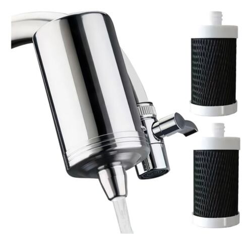 Purificador Filtro De Agua De Grifo+2cartuchos-elimina Cloro gris/negro/blanco