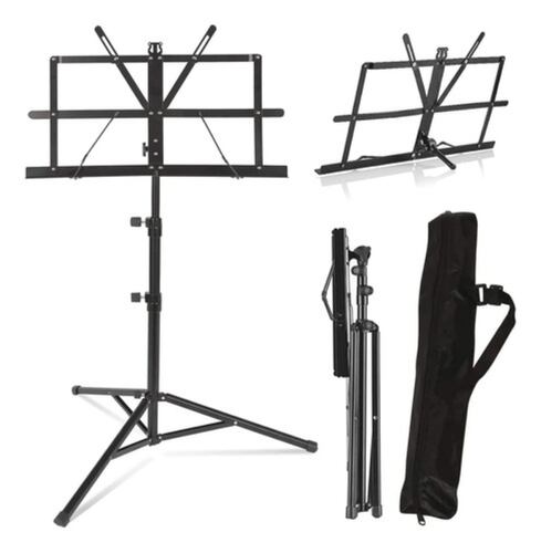 Podio Atril Para Partituras De Altura Ajustable Con Funda negro