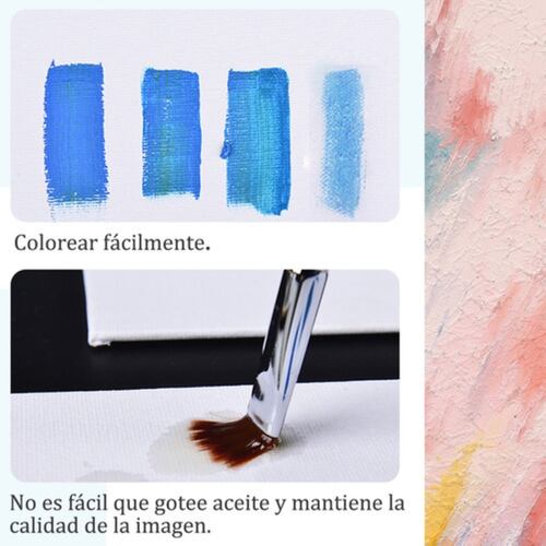 20pcs Lienzo Artístico Para Pintar Acrílico 26.5*19cm Blanco