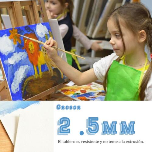 20pcs Lienzo Artístico Para Pintar Acrílico 26.5*19cm Blanco