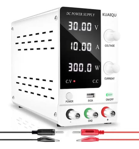 Fuente De Alimentación Regulada Laboratorio 110v 10a-30v blanco
