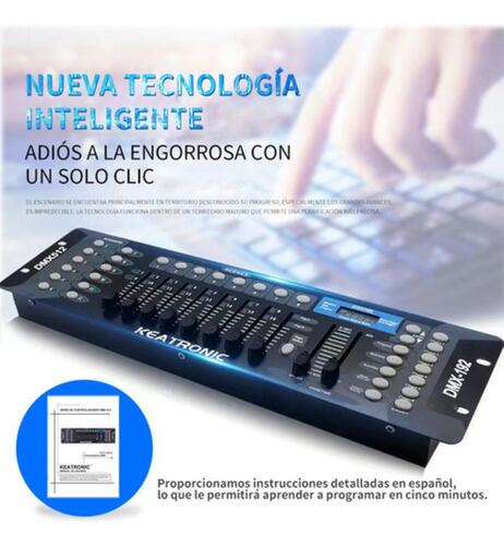 Controlador Dmx 192 Canales Luces Dj Consola 512 + Línea negro