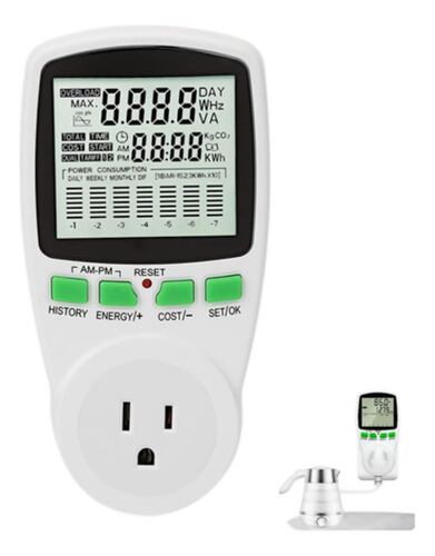 Medidor De Consumo Eléctrico Luz ,ahorrador De Electricidad blanco