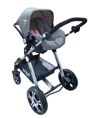 Carriola Angelin 3 en 1 con Portabebe  Sistema De Viaje Rosa/Gris.