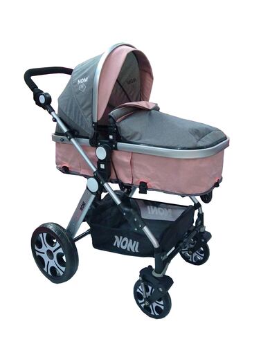 Carriola Angelin 3 en 1 con Portabebe  Sistema De Viaje Rosa/Gris.
