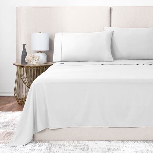 Sábanas Matrimonial De Bambú / Bamboo Ultra Suaves Y Frescas Blanco ESQUIMAL.