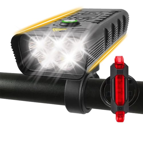 Lámpara Para Bicicleta Bici Moto Luces Casco Usb Batería Recargable 10,000 mAh Powerbank.