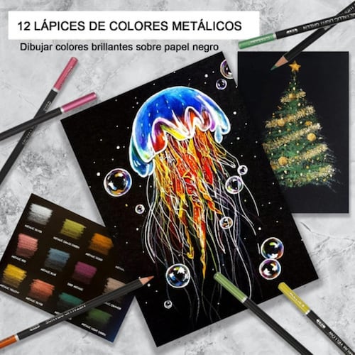 Lapices De Colores 180 Piezas Para Artistas Estuche rojo