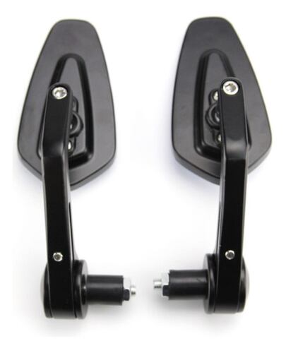 2 Pz Espejos Moto Deportivos Racer Motocicleta Negro