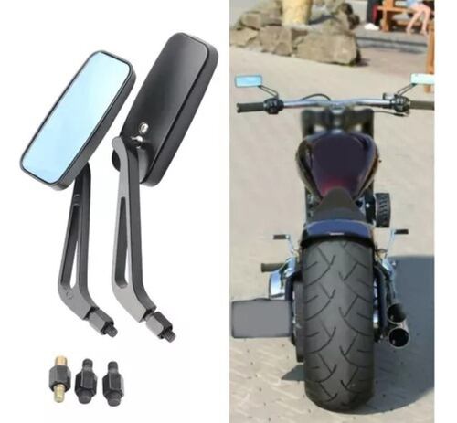 Par Espejos Moto Harley Negro
