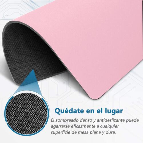 2pzs Mouse  240x200mm Mouse Almohadillas De Goma Rosa