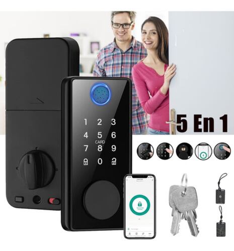 Digital Cerradura Electrónica Inteligente Seguridad Huella Negro
