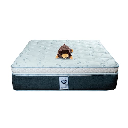 Colchón King Size Spring Air Gibson + Box + 2 Almohadas + Osito.