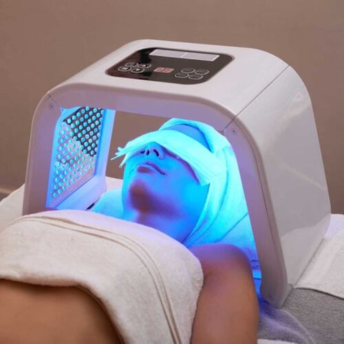 Máquina Terapia Facial Con Luz Led 7 Colores Cuidado De Piel blanco