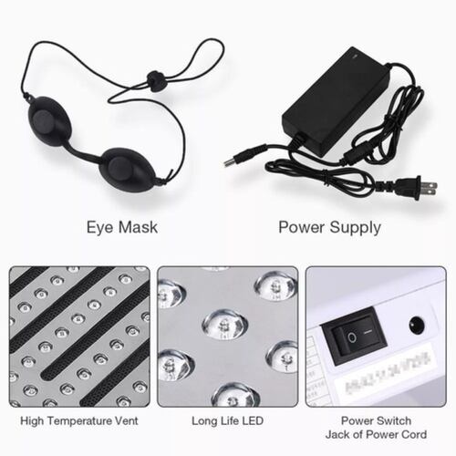 Máquina Terapia Facial Con Luz Led 7 Colores Cuidado De Piel blanco