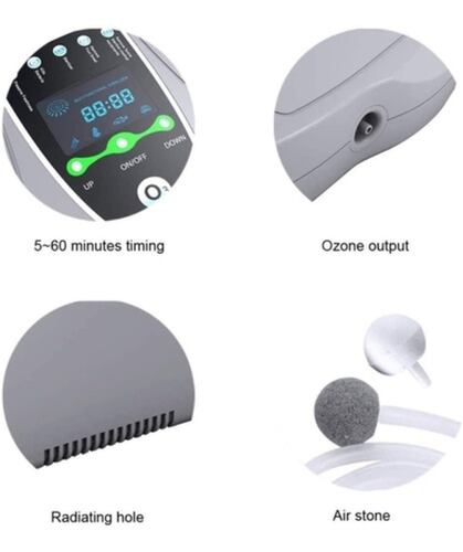 Purificador Generador Ozono Desinfectante D/agua/aire 5 Es 1 Gris