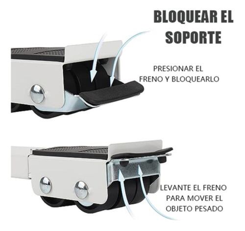 Base Con Ruedas Para Heladera gris/negro