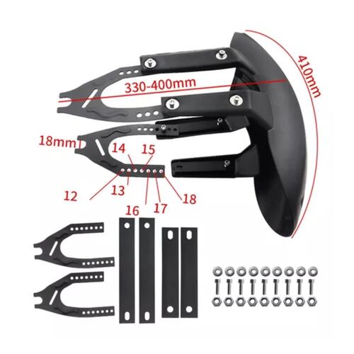 Salpicadera Trasera Motocicleta Vento Rocketman 250 Lodera negro