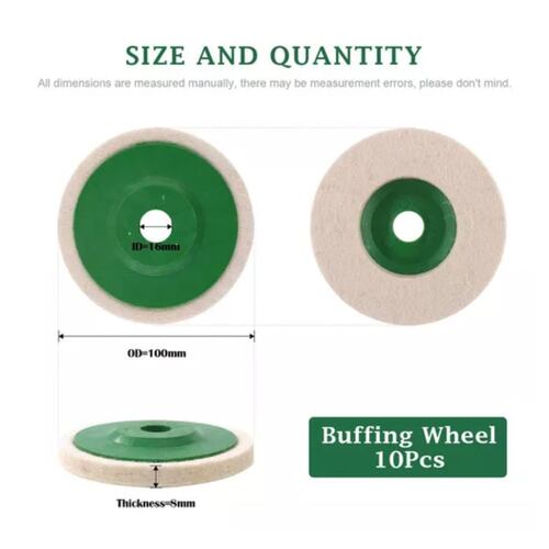 10 Almohadillas Para Pulir Ruedas De Lana De 4 Pul beige verde