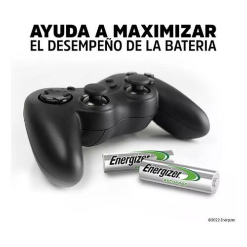 Cargador Pilas PRO Energizer Recargables + 2 AA 1300 mAh.