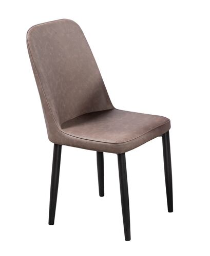 Comedor Max Café 4 Sillas Rectangular Tubular y Cubierta Formica Marmoleado.