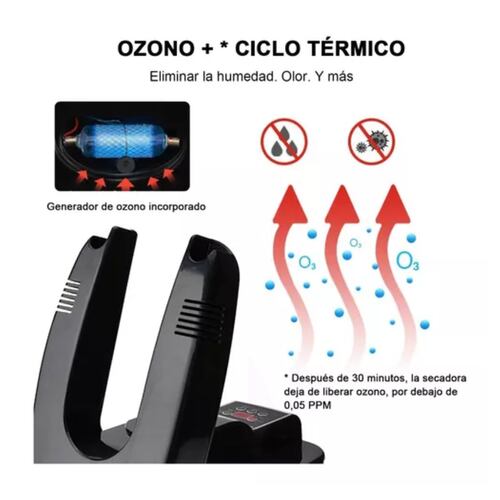 Secador De Zapatos Dispositivo De Esterilización Con Ozono negro