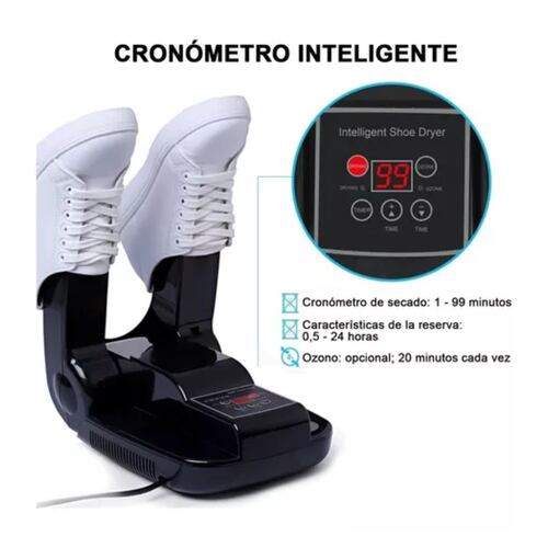 Secador De Zapatos Dispositivo De Esterilización Con Ozono negro