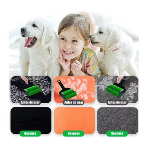 Cepillo Rodillo Removedor De Pelusa Pelo Perro Gato Reusable VERDE