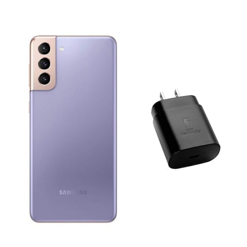 Samsung Galaxy S21 Lila 128GB Snapdragon Reacondicionado + Cubo Carga Rapida .