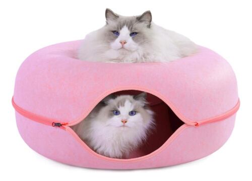 Cama Túnel De Dona Grande Cueva Para Gatos - Perros Chicos rosa