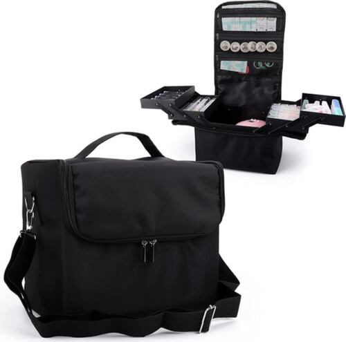 Maletines De Maquillaje Profesional Neceser Uñas 4 Niveles Negro