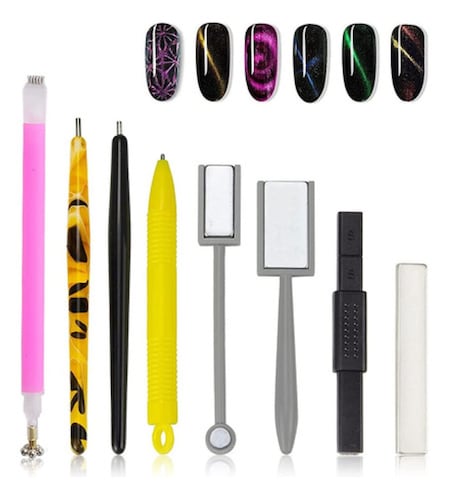 8pcs Iman Ojo De Gato De Uñas Art Set Manicura Pedicure Gel 