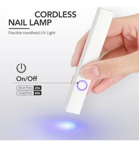 Mini Portátil Lamparas Uv Led Uñas Acrilicas Profesional Blanco