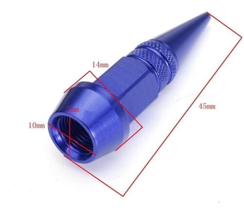4pzs Picos Pivote Cubre Válvula Alumini 4.5cm Auto Moto Bici Negro