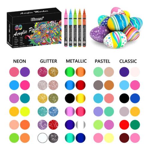Plumones Punta Pincel Fineliner Marcador 60 Color