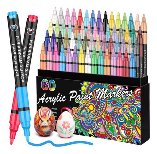Plumones Punta Pincel Fineliner Marcador 60 Color