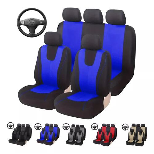 Universal Funda De Asiento Para Asiento Automóvil 10 Piezas Azul