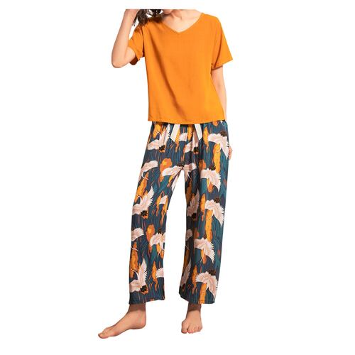 Pijama Elegante Dama Mujer  Ropa De Dormir Suave 2 Piezas
