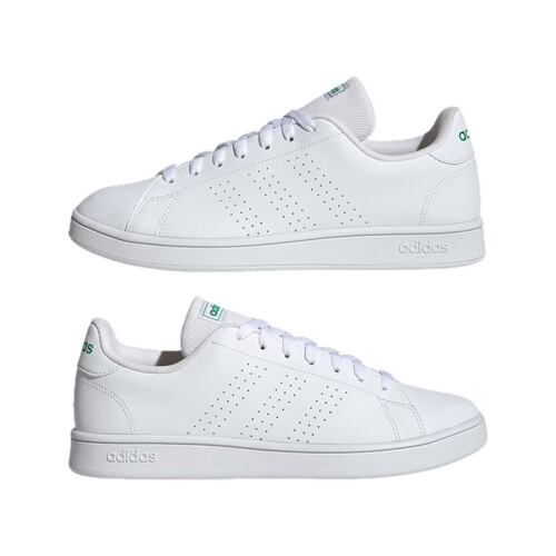Tenis Adidas Advantage Base Court Blanco con Verde