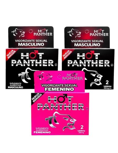 6 Pastillas Hot Panther (Hombre, Mujer) - Estimulador de la Potencia Masculina y Femenina.
