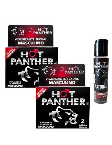 4 Pastillas Hot Panther Hombre más lubricante intimo - Estimulador de la potencia Masculina Combo.