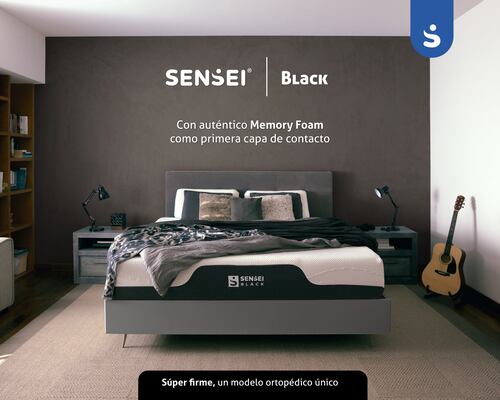 Colchón Black ( Matrimonial) De Memory Foam En Caja