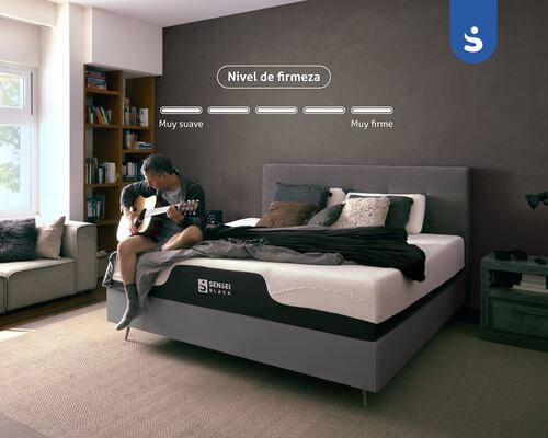 Colchón Black (king Size) De Memory Foam Ortopédico En Caja