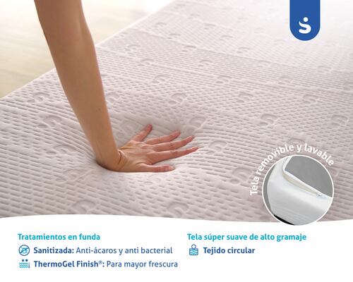 Colchón Queen Size Memory Foam Sensei Cool Gel