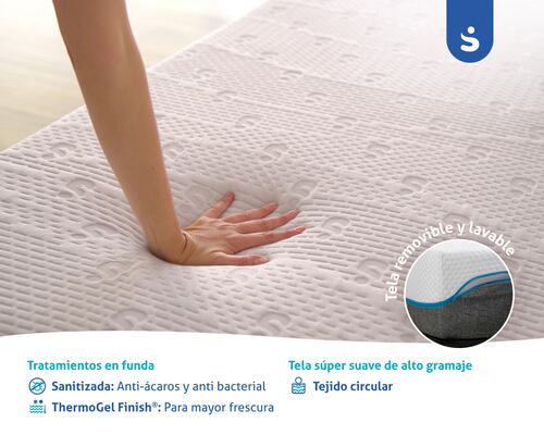 Colchón Individual Memory Foam Sensei Master
