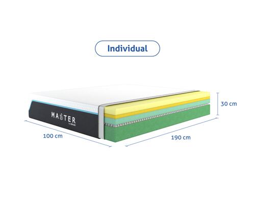 Colchón Individual Memory Foam Sensei Master