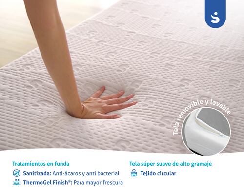 Colchón SenSei Prime de Memory Gel + Memory Foam Individual